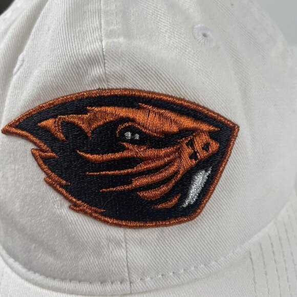Oregon State Beavers Zephyr Hat Strapback White Embroidered Beaver Logo - Picture 7 of 12